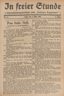 In Freier Stunde : Unterhaltungsbeilage zum „Posener Tageblatt”. Jg.3, Nr. 51 (2 März 1929)