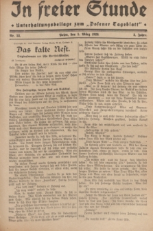 In Freier Stunde : Unterhaltungsbeilage zum „Posener Tageblatt”. Jg.3, Nr. 53 (5 März 1929)