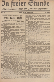 In Freier Stunde : Unterhaltungsbeilage zum „Posener Tageblatt”. Jg.3, Nr. 57 (9 März 1929)
