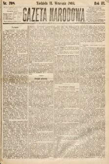 Gazeta Narodowa. 1864, nr 208