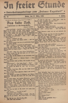 In Freier Stunde : Unterhaltungsbeilage zum „Posener Tageblatt”. Jg.3, Nr. 72 (27 März 1929)