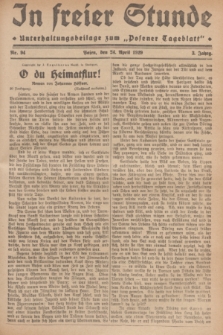 In Freier Stunde : Unterhaltungsbeilage zum „Posener Tageblatt”. Jg.3, Nr. 94 (24 April 1929)