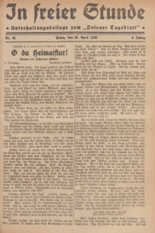 In Freier Stunde : Unterhaltungsbeilage zum „Posener Tageblatt”. Jg.3, Nr. 95 (25 April 1929)