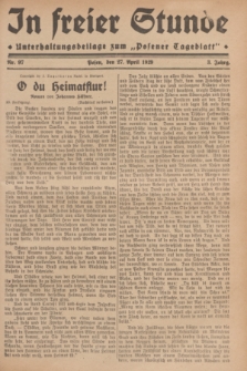 In Freier Stunde : Unterhaltungsbeilage zum „Posener Tageblatt”. Jg.3, Nr. 97 (27 April 1929)