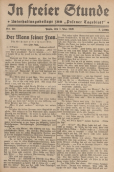In Freier Stunde : Unterhaltungsbeilage zum „Posener Tageblatt”. Jg.3, Nr. 104 (7 Mai 1929)
