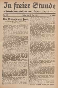 In Freier Stunde : Unterhaltungsbeilage zum „Posener Tageblatt”. Jg.3, Nr. 108 (12 Mai 1929)