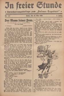 In Freier Stunde : Unterhaltungsbeilage zum „Posener Tageblatt”. Jg.3, Nr. 110 (15 Mai 1929)