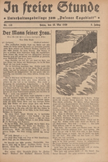 In Freier Stunde : Unterhaltungsbeilage zum „Posener Tageblatt”. Jg.3, Nr. 113 (18 Mai 1929)