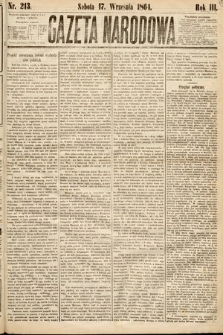 Gazeta Narodowa. 1864, nr 213