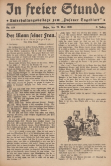 In Freier Stunde : Unterhaltungsbeilage zum „Posener Tageblatt”. Jg.3, Nr. 119 (26 Mai 1929)