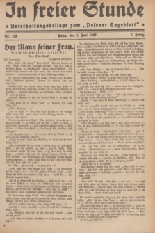 In Freier Stunde : Unterhaltungsbeilage zum „Posener Tageblatt”. Jg.3, Nr. 123 (1 Juni 1929)