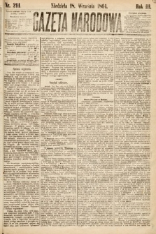 Gazeta Narodowa. 1864, nr 214
