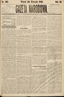 Gazeta Narodowa. 1864, nr 215