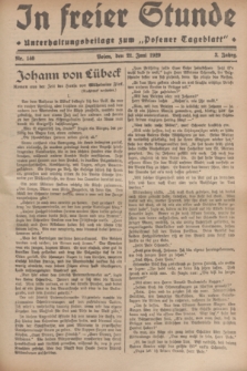 In Freier Stunde : Unterhaltungsbeilage zum „Posener Tageblatt”. Jg.3, Nr. 140 (21 Juli 1929)