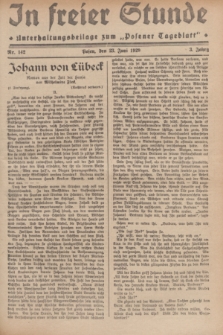 In Freier Stunde : Unterhaltungsbeilage zum „Posener Tageblatt”. Jg.3, Nr. 142 (23 Juni 1929)