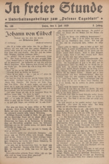 In Freier Stunde : Unterhaltungsbeilage zum „Posener Tageblatt”. Jg.3, Nr. 149 (3 Juli 1929)