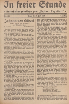 In Freier Stunde : Unterhaltungsbeilage zum „Posener Tageblatt”. Jg.3, Nr. 154 (9 Juli 1929)