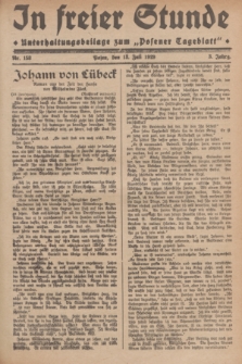 In Freier Stunde : Unterhaltungsbeilage zum „Posener Tageblatt”. Jg.3, Nr. 158 (13 Juli 1929)