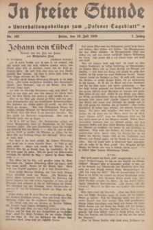 In Freier Stunde : Unterhaltungsbeilage zum „Posener Tageblatt”. Jg.3, Nr. 162 (18 Juli 1929)