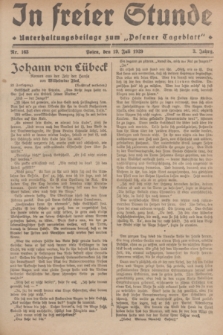 In Freier Stunde : Unterhaltungsbeilage zum „Posener Tageblatt”. Jg.3, Nr. 163 (19 Juli 1929)