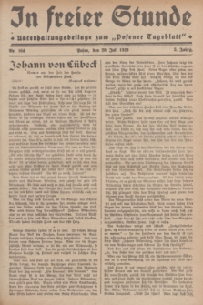 In Freier Stunde : Unterhaltungsbeilage zum „Posener Tageblatt”. Jg.3, Nr. 164 (20 Juli 1929)