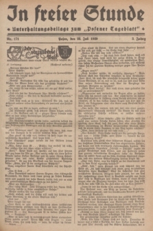 In Freier Stunde : Unterhaltungsbeilage zum „Posener Tageblatt”. Jg.3, Nr. 171 (28 Juli 1929)