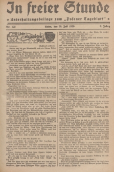 In Freier Stunde : Unterhaltungsbeilage zum „Posener Tageblatt”. Jg.3, Nr. 172 (30 Juli 1929)