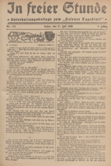 In Freier Stunde : Unterhaltungsbeilage zum „Posener Tageblatt”. Jg.3, Nr. 173 (31 Juli 1929)