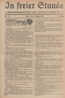 In Freier Stunde : Unterhaltungsbeilage zum „Posener Tageblatt”. Jg.3, Nr. 175 (2 August 1929)
