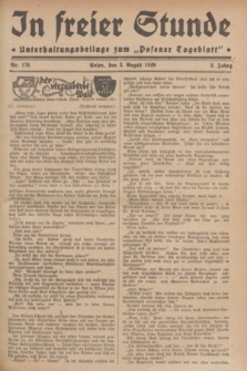 In Freier Stunde : Unterhaltungsbeilage zum „Posener Tageblatt”. Jg.3, Nr. 176 (3 August 1929)