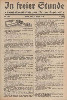 In Freier Stunde : Unterhaltungsbeilage zum „Posener Tageblatt”. Jg.3, Nr. 183 (11 August 1929)