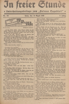 In Freier Stunde : Unterhaltungsbeilage zum „Posener Tageblatt”. Jg.3, Nr. 184 (13 August 1929)