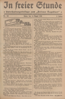 In Freier Stunde : Unterhaltungsbeilage zum „Posener Tageblatt”. Jg.3, Nr. 185 (14 August 1929)