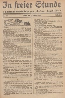 In Freier Stunde : Unterhaltungsbeilage zum „Posener Tageblatt”. Jg.3, Nr. 190 (21 August 1929)