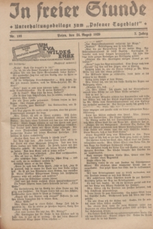 In Freier Stunde : Unterhaltungsbeilage zum „Posener Tageblatt”. Jg.3, Nr. 193 (24 August 1929)