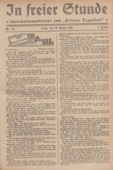 In Freier Stunde : Unterhaltungsbeilage zum „Posener Tageblatt”. Jg.3, Nr. 194 (25 August 1929)