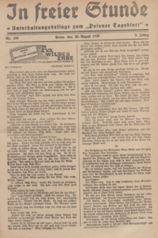 In Freier Stunde : Unterhaltungsbeilage zum „Posener Tageblatt”. Jg.3, Nr. 196 (28 August 1929)