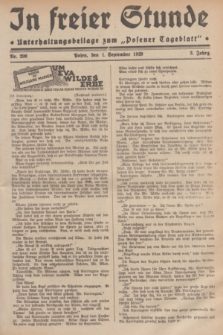 In Freier Stunde : Unterhaltungsbeilage zum „Posener Tageblatt”. Jg.3, Nr. 200 (1 September 1929)