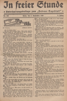 In Freier Stunde : Unterhaltungsbeilage zum „Posener Tageblatt”. Jg.3, Nr. 202 (4 September 1929)