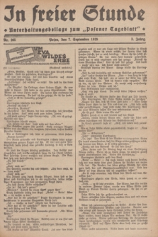 In Freier Stunde : Unterhaltungsbeilage zum „Posener Tageblatt”. Jg.3, Nr. 205 (7 September 1929)