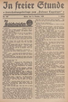 In Freier Stunde : Unterhaltungsbeilage zum „Posener Tageblatt”. Jg.3, Nr. 226 (2 Oktober 1929)
