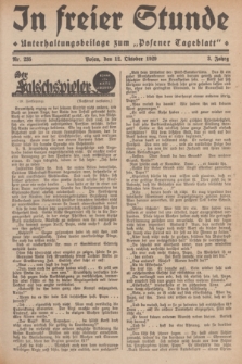 In Freier Stunde : Unterhaltungsbeilage zum „Posener Tageblatt”. Jg.3, Nr. 235 (12 Oktober 1929)