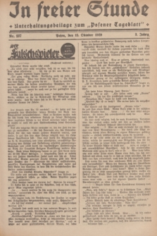 In Freier Stunde : Unterhaltungsbeilage zum „Posener Tageblatt”. Jg.3, Nr. 237 (15 Oktober 1929)