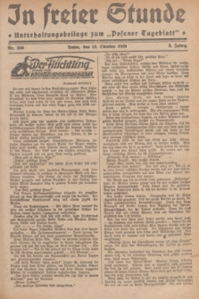 In Freier Stunde : Unterhaltungsbeilage zum „Posener Tageblatt”. Jg.3, Nr. 240 (18 Oktober 1929)