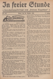 In Freier Stunde : Unterhaltungsbeilage zum „Posener Tageblatt”. Jg.3, Nr. 244 (23 Oktober 1929)