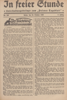 In Freier Stunde : Unterhaltungsbeilage zum „Posener Tageblatt”. Jg.3, Nr. 245 (24 Oktober 1929)