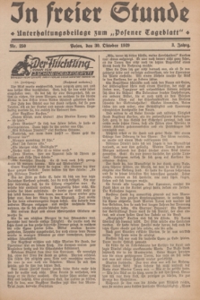 In Freier Stunde : Unterhaltungsbeilage zum „Posener Tageblatt”. Jg.3, Nr. 250 (30 Oktober 1929)