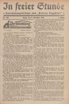 In Freier Stunde : Unterhaltungsbeilage zum „Posener Tageblatt”. Jg.3, Nr. 253 (3 November 1929)