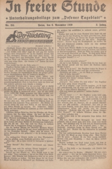 In Freier Stunde : Unterhaltungsbeilage zum „Posener Tageblatt”. Jg.3, Nr. 255 (6 November 1929)