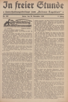 In Freier Stunde : Unterhaltungsbeilage zum „Posener Tageblatt”. Jg.3, Nr. 259 (10 November 1929)